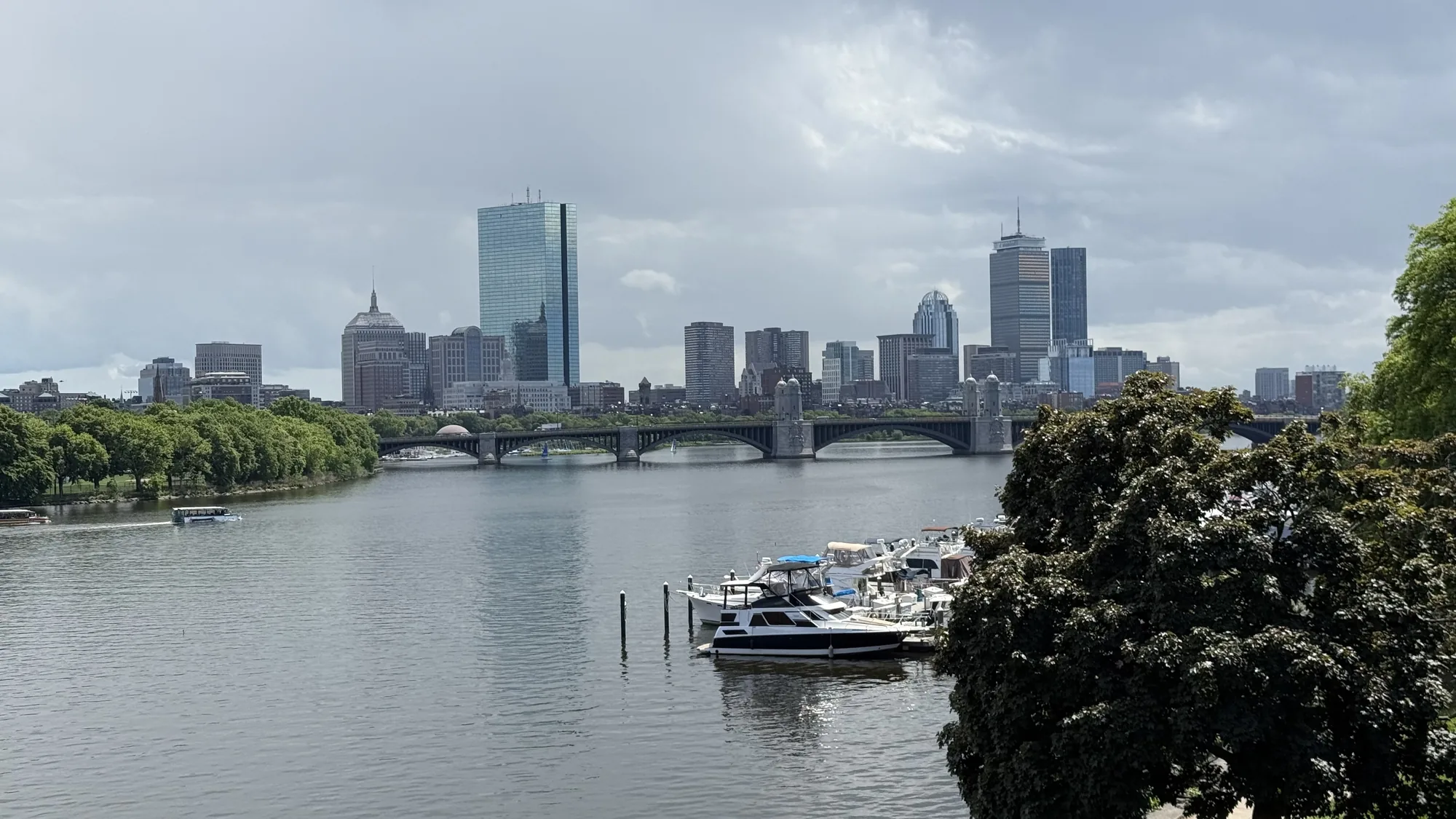 Boston skyline over the Charles River
