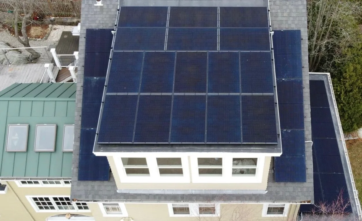 Rooftop solar array on a Stein Capital residential project